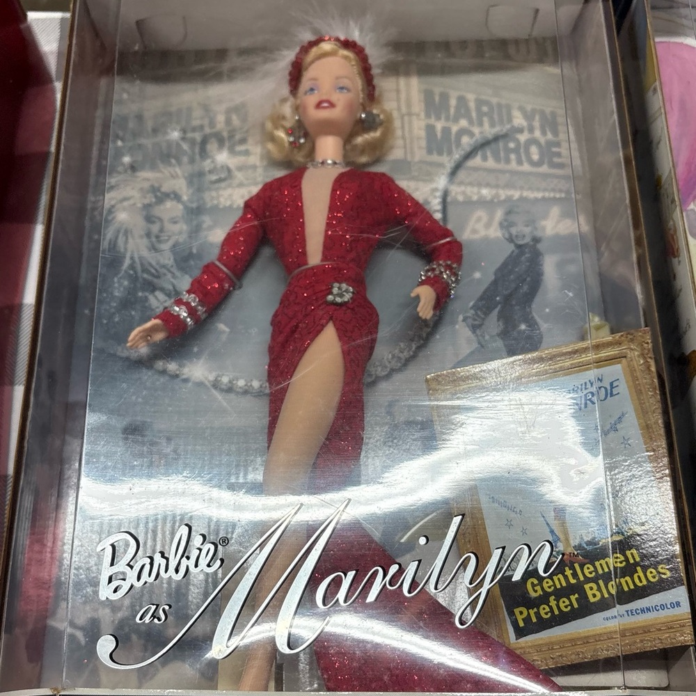 Barbie as Marilyn Monroe Doll in Red Gown